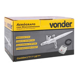 Kit Aerógrafo Pintura Com Mini Compressor Completo 10 Peças