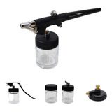 Kit Aerógrafo Pistola Caneta Ação Simples Tinta Profissional
