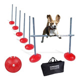 Kit Agility 5 Balizas, Salto, Bolsa Para Transporte