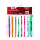 Kit Agulha De Crochê Circulo Acrílico 9 Tamanhos - 018130