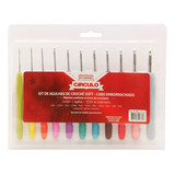 Kit Agulhas Crochê Soft Cabo Emborrachado Circulo C/11 Und