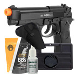 Kit Airsoft Spring S92 6mm + Bbs 0.20g Coldre Óleo Maleta