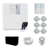 Kit Alarme Residencial 8 Sensores Sem Fio Discadora Bateria