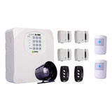 Kit Alarme Residencial Com Discadora + 6 Sensores + 1 Sirene
