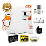 Kit Alarme S/ Fio App Wifi Residencial C/ 3 Sensores Bateria