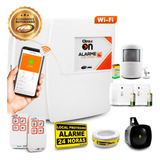 Kit Alarme S/ Fio Wifi Residencial 3 Sensores App Celular