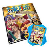 Kit Album Capa Dura One Piece Marineford + 200 Figurinhas
