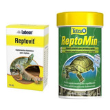 Kit Alcon Reptovit 15ml + Ração Tetra Reptomin Sticks 22g