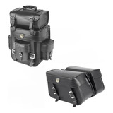 Kit Alforge Custom Moto Mala Bag Traseiro 32l + Lateral 18 L