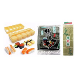 Kit Alga 100 Folhas+ Esteira Bambu +forma Niguiri Hachi8