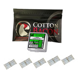 Kit Algodão Resistência Wotofo Coil Mesh Clapton 0.15 Ohms