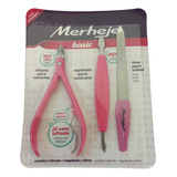 Kit Alicate Cutícula + Espatula + Lima Merheje