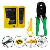 Kit Alicate De Crimpagem Crimpar + Testador Rj45 Cabo Rede