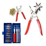Kit Alicate Vazador 9´ Furador Ilhoses Couro Estilete Precis