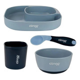 Kit Alimentação 4 Em 1 6m+ Colors Azul Clingo