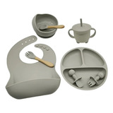 Kit Alimentação Bebe Prato Infantil Com Ventosa De Silicone