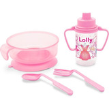 Kit Alimentacao Prato+talher+copo Rosa