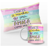 Kit Almofada Com Caneca Xicara Presente Mãe Namorados Amiga