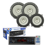 Kit Alto Falante 5 E 6 Pol + Rádio Bluetooth Vectra Cobalt