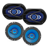 Kit Alto Falante 6x9 Pol + 6 Pol 280w Linha Class Hurricane