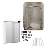 Kit Aluminio Natural Banheiro Box Fosco