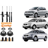 Kit Amortecedor Dianteiro Traseiro Polo Sedan Fox Polo + Kit