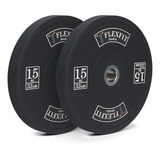 Kit Anilha Olímpica Cross Training Borracha 30kg (2x15)
