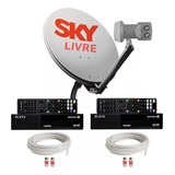 Kit Antena 2 Satmax Lnb Duplo