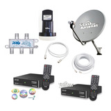 Kit Antena C/ 2 Receptores Visiontec