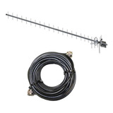 Kit Antena De Celular P/ Repetidor De Sinal 20 Dbi 850 Mhz