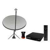 Kit Antena Ku 60cm Com Receptor Midia Box B7 E Lnbf Simples