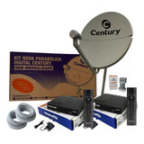 Kit Antena Parabólica Ku 60cm Century Duplo Midia Box B6 5g 