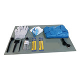 Kit Anti Estática Esd Manta 60x40 Avental Luvas Pinça Pincel