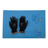 Kit Antiestatico Manta 50x30 +cabo +pulseira +luva+brinde.