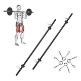 Kit Aparelho De Musculação Barra Reta Academia Com Presilhas