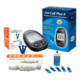 Kit Aparelho Medir Diabetes Glicose Glicemia On Call Plus 2