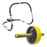 Kit Aparelho Treino Tonificação+ Rodinha Abdominal Exercício
