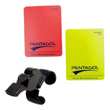 Kit Apito Arbitro Fox 40 C/ Dedal E Cartão Campo Oferta Nfe