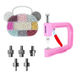 Kit Aplicador De Pérola Com Matrizes + 1100 Pérolas 6mm