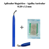 Kit Aplicador Magnético + Agulha Auricular 0,20x1,5mm 50 Un