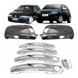 Kit Aplique Capa Maçaneta Gol G3 E G4 Retrovisor Cromado