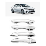 Kit Aplique Cromado Capa Das Maçaneta Corolla 2015 Até 2019