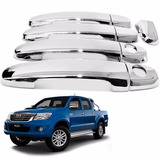 Kit Aplique Cromado Capa Maçaneta Toyota Hilux 2015 4 Portas