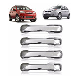 Kit Aplique Cromado Capa Maçanetas Ford Fiesta 2006 4 Portas