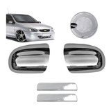 Kit Aplique Cromado Maçaneta Retrovisor Tampa Corsa Wind Cap