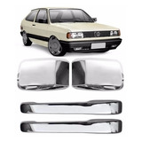 Kit Aplique Cromado Retrovisor Maçaneta Gol Quadrado 87 A 94