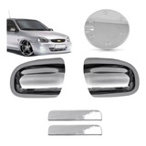 Kit Aplique Cromado Retrovisor Maçaneta Tampa Corsa 1995 Cap