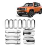 Kit Aplique Maçaneta Retrovisor Grade Renegade 15 16 18 17