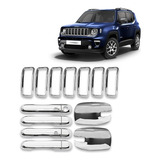 Kit Aplique Maçaneta Retrovisor Grade Renegade 20 21 19