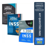 Kit Apostila De Exercícios Concurso Inss - Caderno De Questões Comentadas + Caderno De Questões Comentadas De Direito Previdenciário + Caderno De Questões Técnico Do Inss - Gabaritadas